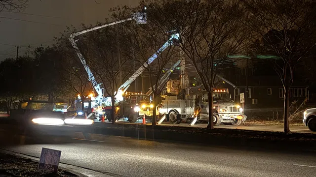 Car hits power pole on Tryon Road in Raleigh