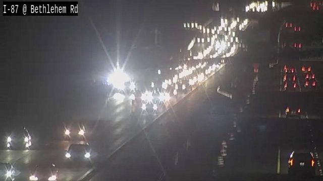 Car apparently catches fire on I-87